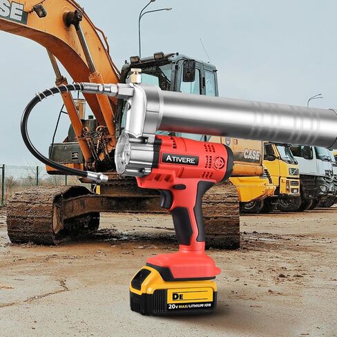 Lithium battery Grease Gun Cordless Suitable for De.waltt 20V Max Battery (NO Battery) with 12" Spring Flex Hose, 10000 PSI High Pressure Quick Release Grease in Saudi Arabia