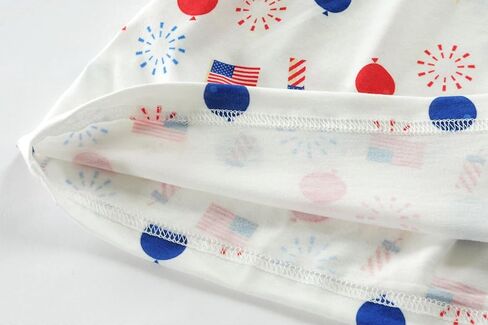 American Flag Girl's Fireworks Flare Dress Slip Skirt Sleeveless Casual Skater Dress 1-7 Years in Saudi Arabia