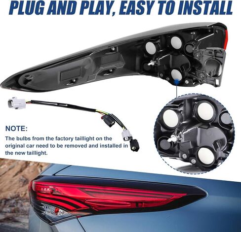 Tail Lights Assembly Rear Lamp Compatible With Highlander 2020 2021 2022 2023 Left Driver Side in Saudi Arabia