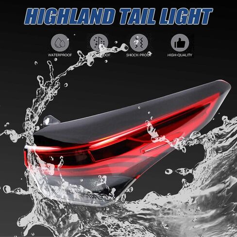 Tail Lights Assembly Rear Lamp Compatible With Highlander 2020 2021 2022 2023 Left Driver Side in Saudi Arabia