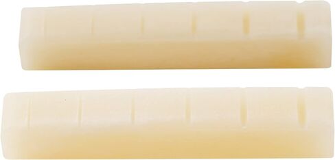 Musiclily Pro 42.95mm Slotted Guitar Bone Nut for 6-String Ibanez and PRS Electric/Acoustic Guitar, Ivory (Set of 2) in Saudi Arabia