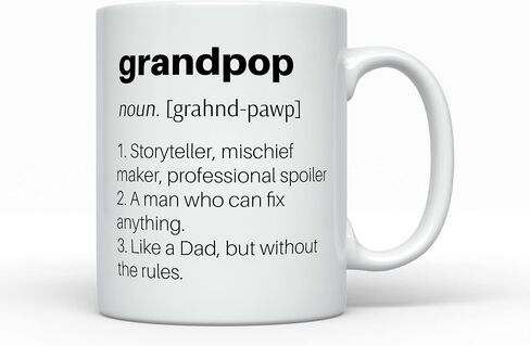 Grandpop Definition Coffee Mug, Funny Grandparent Gifts Ideas for my Grandpop, Best Birthday Present, Christmas Cup from Grandson or GrandDaughter in Saudi Arabia