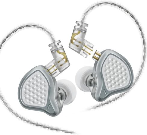 سماعات أذن R6 داخل الأذن HiFi سلكية مع ميكروفون 1BA 1DD Gaming IEM مع كابل قابل للفصل ثنائي الدبوس للموسيقيين DJ Singer Audiophile (3.5 مم) in Kuwait