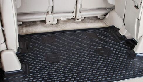 Fits 2020-2008 Dodge Grand Caravan/ 2016-2008 Chrysler Town & Country (Stow'n Go Only) Floor and Cargo Mats Custom Fit All-Weather Full Set Liners, Black in Saudi Arabia