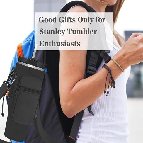 JTW Stanley Cup Crossbody Holder，Stanley Cup Accessory for 30 and 40 oz. Adjustable Shoulder Strap and Mountaineering Buckle are Included.Water Bottle Accessories (black) in Saudi Arabia