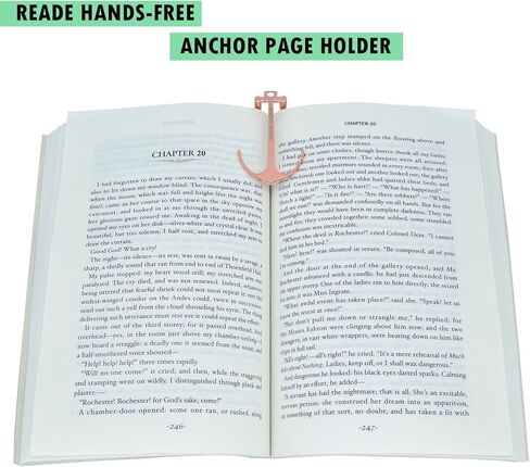 حامل صفحة مرساة للقراءة بدون استخدام اليدين، فتاحة كتب، هدية قارئ معدني محمول لوصفات الموسيقى، أغلفة ورقية، ملحقات مشبك، أسود in Kuwait