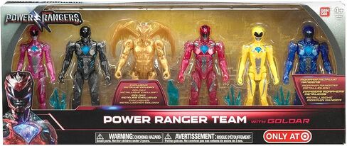 Bandai Collectible Power Rangers Team 6-Piece Set With Exclusive Metallic Goldar in Saudi Arabia