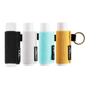 WK IEASON Lip Balm Sleeves Holder Keychain 3pcs Clip on Chapstick Lipstick Sleeves Keychain Holder Pouch Tight-Knit Elastic Lipstick Sleeves Key Ring(Black/Jade/Orange)