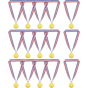 PATIKIL Gold Award Medals, Olympic Style Winner Medals with Neck Ribbon Metal Medals Prizes for Competitions, Party Decorations