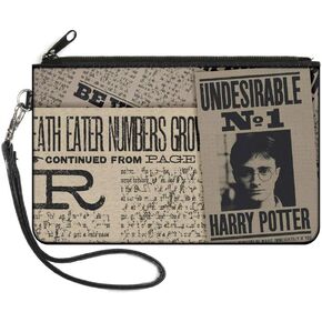 Buckle-Down Zip Wallet Harry Potter Large Accessory, Harry Potter, 8" x 5"