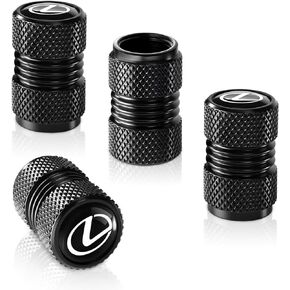 Tire Valve Stem Cap Cover Fit Lexus RX ES GS LS NX RS GX LX RC LC RX350 is250 GX460 Belt O-Ring Seal Corrosion Resistant Tire Valve Stem Air Cap 4 Pack Black