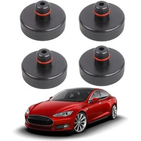 SOUSO Jack Pad for Tesla 3/Y/X/S - Lifting Jack Pucks for Tesla Model 3 Y X S Accessories Quick Floor Jack Stand Rubber Pad Car Tire Lift Jack Point Protect Blocks Jack Parts Kit 4 Packs Black
