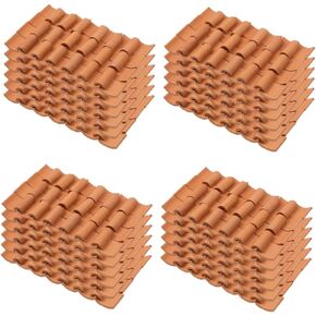 Vaguelly 480 Pcs Tile Model Simulated Small Roof Tiles Small Simulation Roof Tiles Architecture Building Tiles Decorative Mini Building Blocks Craft for Kids Statue Clay Child Ceramic Tile