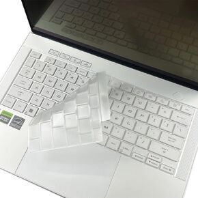 Silicone Keyboard Skin Cover Compatible with 2024 ASUS ROG Zephyrus G14 GA403 GA403UU GA403UV GA403UI & 2024 ASUS ROG Zephyrus G16 GU605 GU605MV GU605MI GU605MY GU605MZ GU605MU Series Laptop (Black)