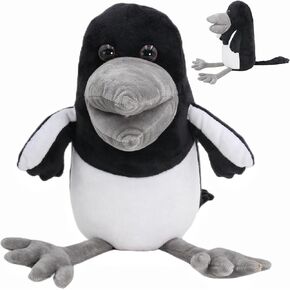 Steve and Maggie Crow Plush Soft Stuffed Crow Bird Doll Educational Plushie for Kids Bedtime