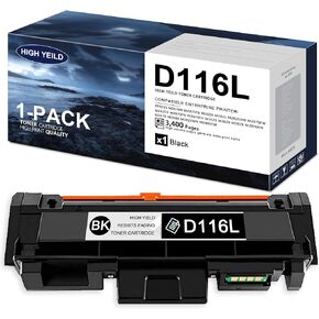 MLT-D116L High Yield Toner Cartridge - 1 Pack, Black Replacement for Samsung 116L D116L MLTD116L Toner to use with Xpress M2625D M2675FN M2676FH M2875FW M2875FD M2885FW M287x Printer Toner