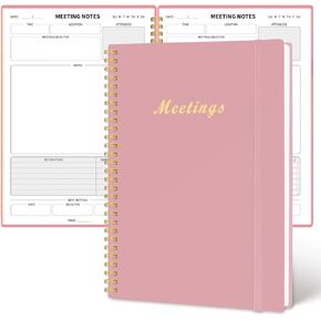 Meeting Notebook for Work, Meeting Planner for Work Organization, Work Notebook For Note Taking, Project Management Notebook, Office & Business,160 pages (7x10")