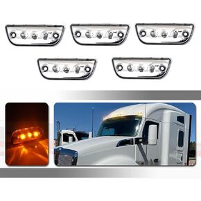For 2015 2016 2017 2018 2019 2020 Kenworth T680 T770 T880 Peterbilt 569 Truck Trailer Cab Roof Top Clearance Marker LED Running Lights