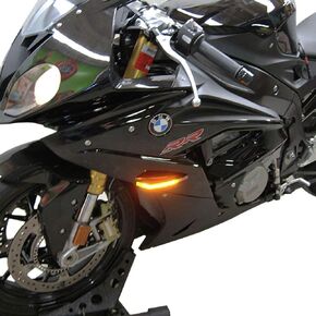 New Rage Cycles LED Front Turn Signals Compatible with BMW S1000RR (2009-2019) No Thanks