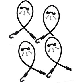 4 Pack Rod Tamer Deck Mount Rod Straps, 6mm Kayak Boat Fishing Rod Tamer Strap Deck Mount Connector Gunwale Mount Fishing Rod Holders Down Strap (18 inch)