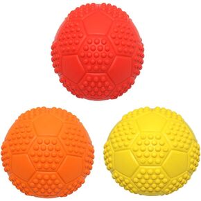 Dog Squeaky Toys, Non-Toxic Rubber Dog Play Balls Interactive and Training Dog Chew Toy for Puppy Small Medium Pet Dogs (5.5cm/2.16in Pack of 4)