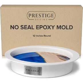 Epoxy Mold - 12 in Round – Round Resin Mold for Epoxy Clock, Charcuterie Boards, Serving Trays, Cheese Platter, - HDPE No Seal Round Form for Epoxy Deep Pour, Large Casting