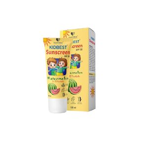 Kids Watermelon Cooling Sunscreen SPF-30 Boosts Vitamin D Absorption PA+++ Prevents Tanning Cream for 3-13 Years Kids | Each 100ml (Pack of 1)