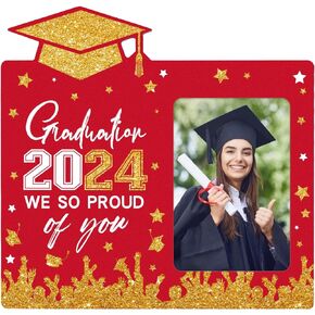 Graduation Picture Frame - Class of 2024 Graduation Gifts for Her Him Graduation Frame 2024 Graduation Gifts Wood Frame for High School College Graduation