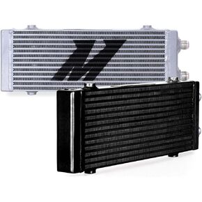 Universal Dual Pass Bar & Plate Oil Cooler Heat Exchanger Small Black Mishimoto