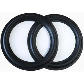 2pcs Black Color 10" Rubber Speaker Edge Surround Rings Replacement Parts for Speaker Repair or DIY (10")