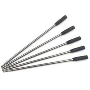 5pcs Black Wholesale Ballpoint Metal Pen Refill 1.0mm Length 11.6cm and Short Steel Blue Replacement V8B4 Pen Refill Ink,Wide Application Ink Pen Refills Office Products
