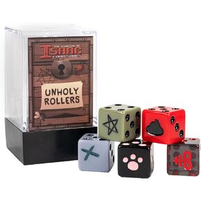 The Binding of Isaac: Four Souls - Unholy Rollers Dice - مجموعة 5 قطع، 6 جوانب، ملحقات ألعاب الورق، ألعاب الطاولة، مرخصة رسميًا in Kuwait