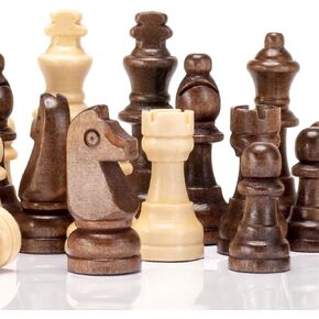 قطع شطرنج خشبية مغناطيسية من AMEROUS، قطع شطرنج من خشب King Staunton مقاس 2.2 سم فقط، مع حقيبتين للتخزين، وتغليف الهدايا، واستبدال القطع المفقودة in Kuwait