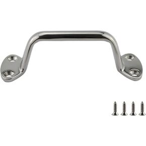 keehui Marine Grade Heavy Duty316 Stainless Steel150MM(6") Grab Handle with 4 Holes Included Screws