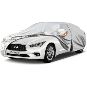 Kayme 6 Layers Sedan Car Cover Custom Fit Tesla Model 3 (2017-2022) Waterproof All Weather for Automobiles, Full Exterior Covers Sun Rain UV Protection（Deliver about 3-10 Days）