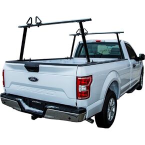 Buyers Products 1501680 Aluminum Truck Ladder Rack, Adjustable Height, Plain Finish Aluminum, Clamp On Mount, Contractor Rack for Pickup Trucks, Cargo Rack for Truck