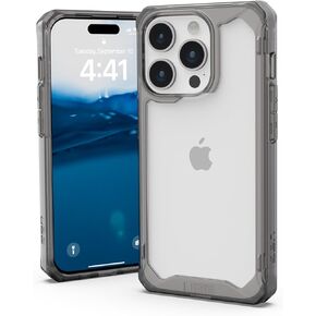 URBAN ARMOR GEAR UAG Case [Updated Version] Compatible with iPhone 15 Pro Case 6.1" Plasma Ash Rugged Transparent Clear Military Grade Drop Tested Protective Cover