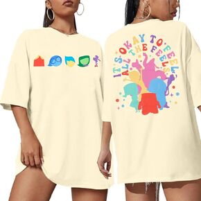 KIDDAD Every Day Emotions T-Shirt for Women Mental Health Matter Shirt Funny Therapist Psychologist Tee Top