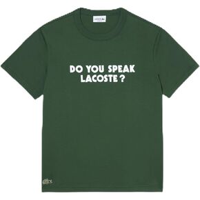 Lacoste Short Sleeve Relaxed Fit Tee Shirt W/Crocodile Wording