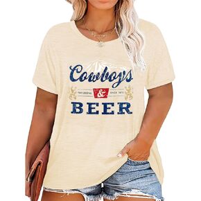 Plus Size Cowboy Shirt Cowgirls Tshirt Retro Rodeo Western Tops Country Music Tees Casual Holiday Concert Outfit(2-5X)