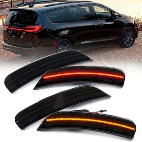 NSLUMO Led Side Marker Lights Replacement for 2017 2018 2019 2020 2021 2022 Chrysler Pacifica Amber Front Rear Red Side Markers Left Right Fender OEM Fit Sidemarker Lamps Kit Euro Smoked Lens in Saudi Arabia