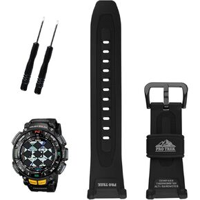 Compatible for 10631626 Casio Proterk PRG-240 PRG-40 Pro terk Resin Watch Band Replacement for men Wirstband Strap women Bracelet