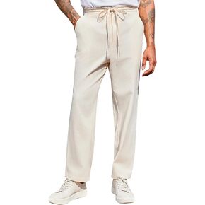 سراويل PASLTER الرجالية الكاجوال برباط خصر مطاطي فضفاض مناسب للصيف والشاطئ واليوجا in Kuwait