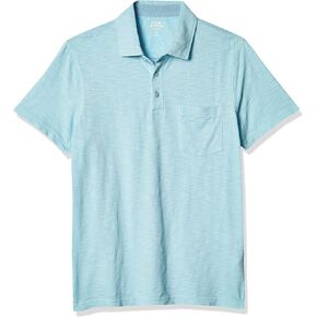 IZOD Men's Slim Fit Saltwater Dockside Short Sleeve Slub Solid Polo