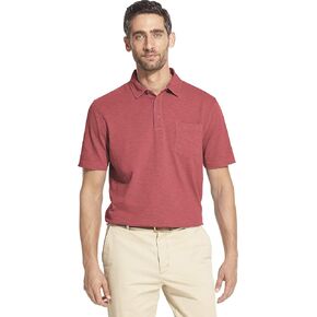 IZOD Men's Slim Fit Saltwater Dockside Short Sleeve Slub Solid Polo