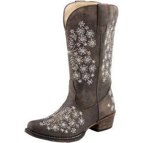 Roper Women's Riley Bouquet Western Boot, Brown, 5.5
