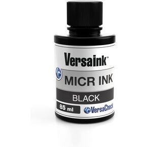 VersaInk-Nano Black MICR Ink -85ml – Magnetic Ink for Check Printers and All-in-One Inkjets - Standard MICR Signal, V0101S-7304