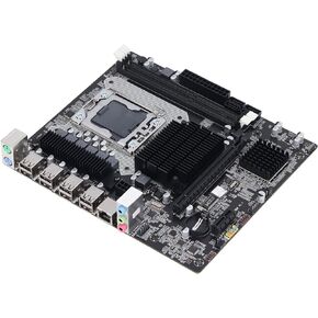 X58 Motherboard, 2×DDR3 DIMM CPU Slot LGA 1366 Gaming Motherboard, USB2.0 SATA Port PCB Motherboard Support ECC Memory, One 8 Pin Power Socket, One 24 Pin Power Connector