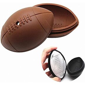 3D Rugby Ice Cube Mold - MoldFun Rugby Silicone Mold for Jello Bath Bomb Lotion Bar Handmade Soap Plaster Polymer Clay, for American Football Fans