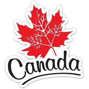 Canada Maple Leaf Travel Suitcase Sticker - Vinyl Sticker Waterproof Decal